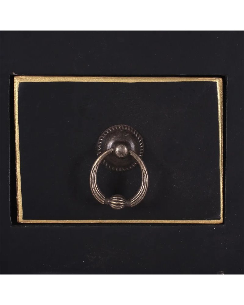 CONSOLA 4 PUERTAS Y 3 CAJONES NEGRO 95 X 26 X 90 CM
