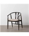 SILLA NEGRO TEJIDO-MADERA SALÓN 56,50 X 57 X 76 CM