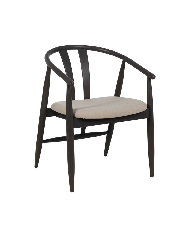 SILLA NEGRO TEJIDO-MADERA SALÓN 56,50 X 57 X 76 CM