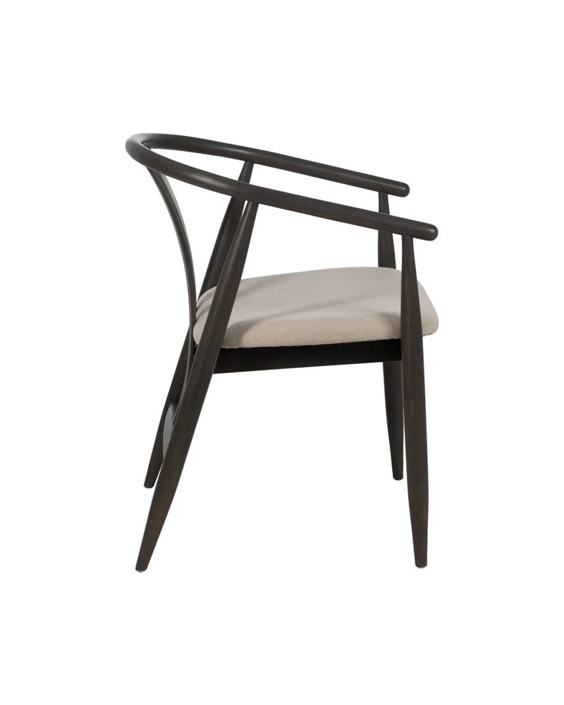 SILLA NEGRO TEJIDO-MADERA SALÓN 56,50 X 57 X 76 CM