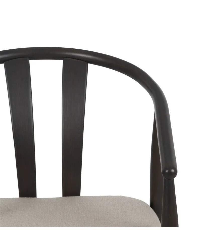 SILLA NEGRO TEJIDO-MADERA SALÓN 56,50 X 57 X 76 CM