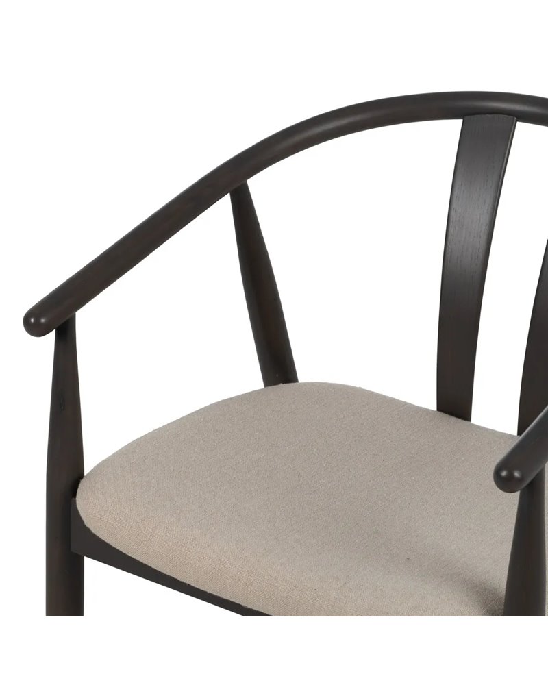 SILLA NEGRO TEJIDO-MADERA SALÓN 56,50 X 57 X 76 CM