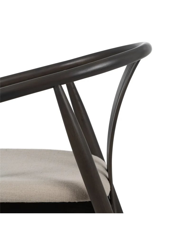 SILLA NEGRO TEJIDO-MADERA SALÓN 56,50 X 57 X 76 CM