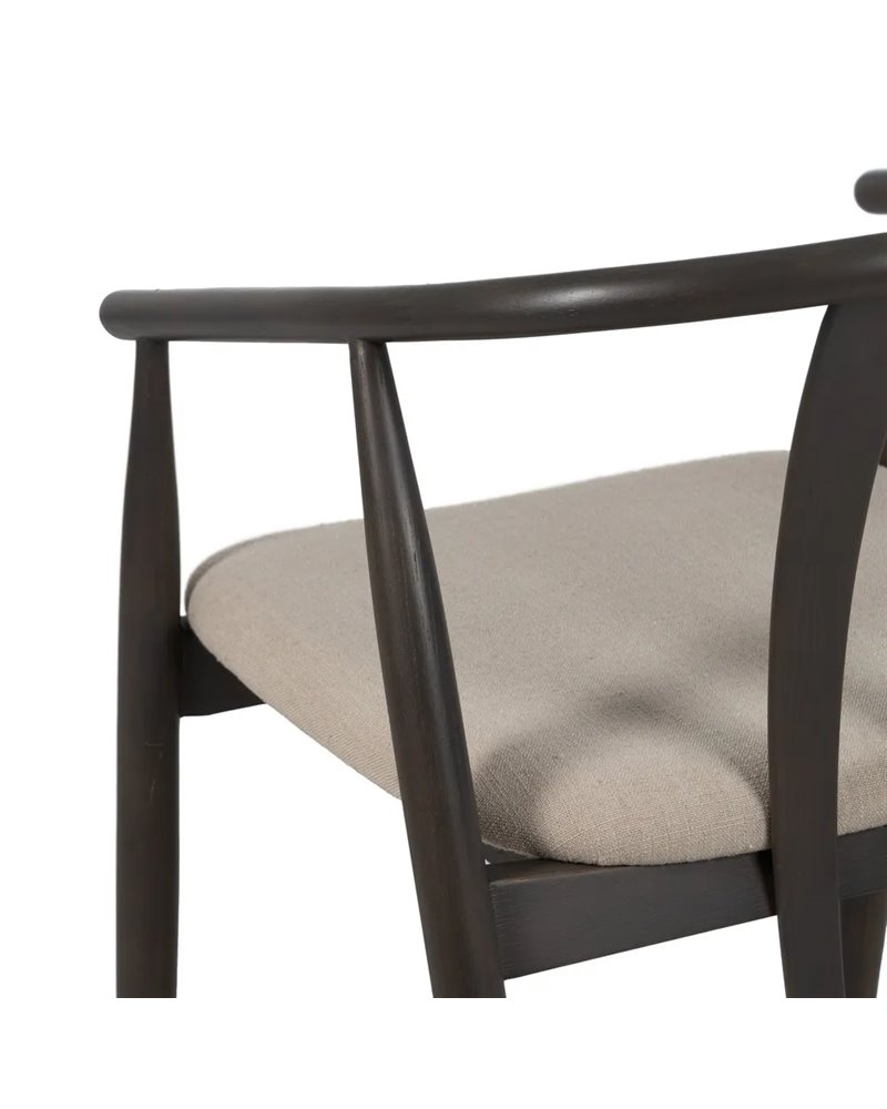 SILLA NEGRO TEJIDO-MADERA SALÓN 56,50 X 57 X 76 CM