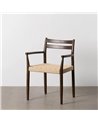 SILLA MARRÓN MADERA / FIBRA SALÓN 58 X 49 X 78,50 CM