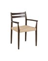 SILLA MARRÓN MADERA / FIBRA SALÓN 58 X 49 X 78,50 CM