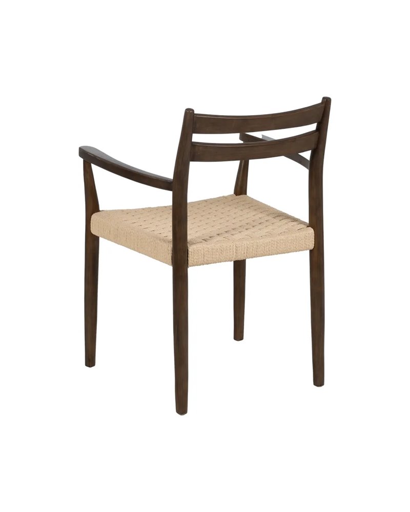 SILLA MARRÓN MADERA / FIBRA SALÓN 58 X 49 X 78,50 CM