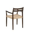 SILLA MARRÓN MADERA / FIBRA SALÓN 58 X 49 X 78,50 CM