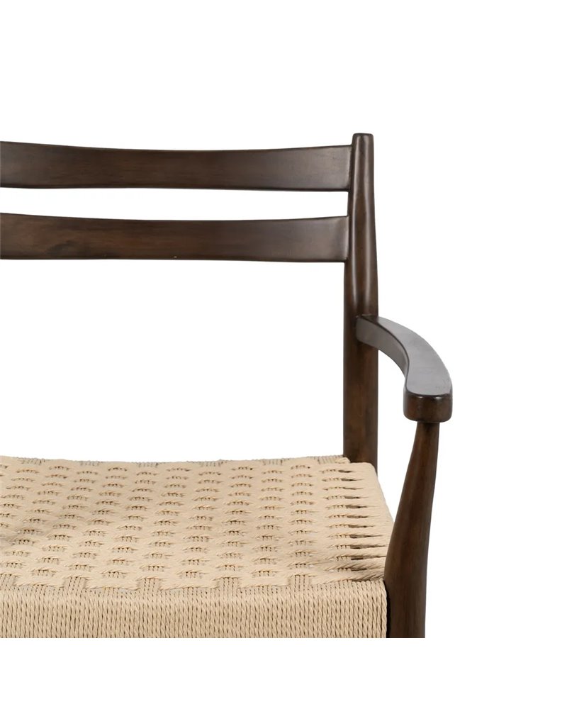 SILLA MARRÓN MADERA / FIBRA SALÓN 58 X 49 X 78,50 CM