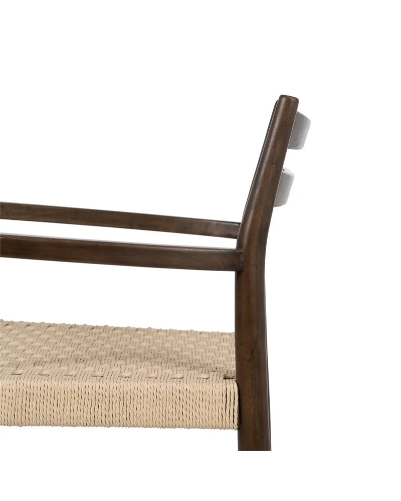 SILLA MARRÓN MADERA / FIBRA SALÓN 58 X 49 X 78,50 CM