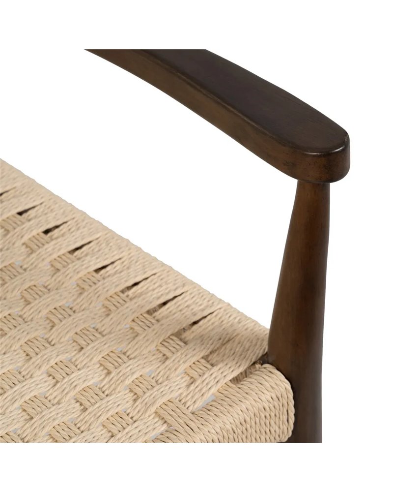 SILLA MARRÓN MADERA / FIBRA SALÓN 58 X 49 X 78,50 CM