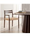 SILLA MARRÓN MADERA / FIBRA SALÓN 58 X 49 X 78,50 CM