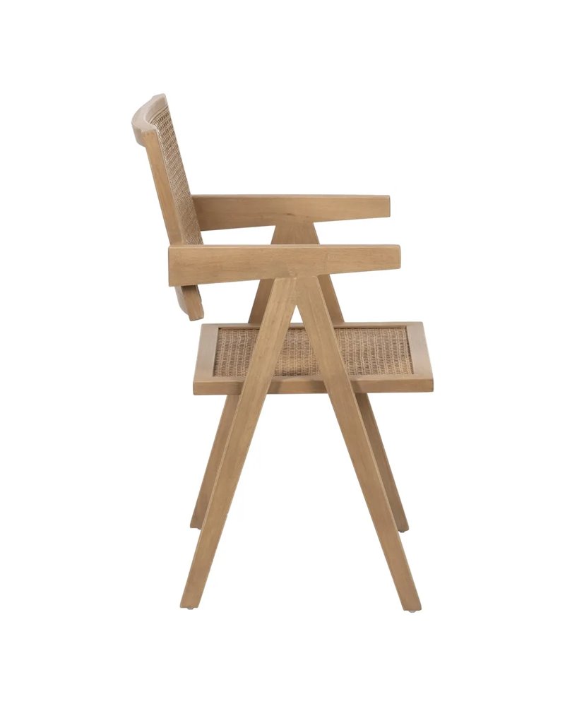 SILLA NATURAL MADERA CONTRACT 52,50 X 54 X 86 CM