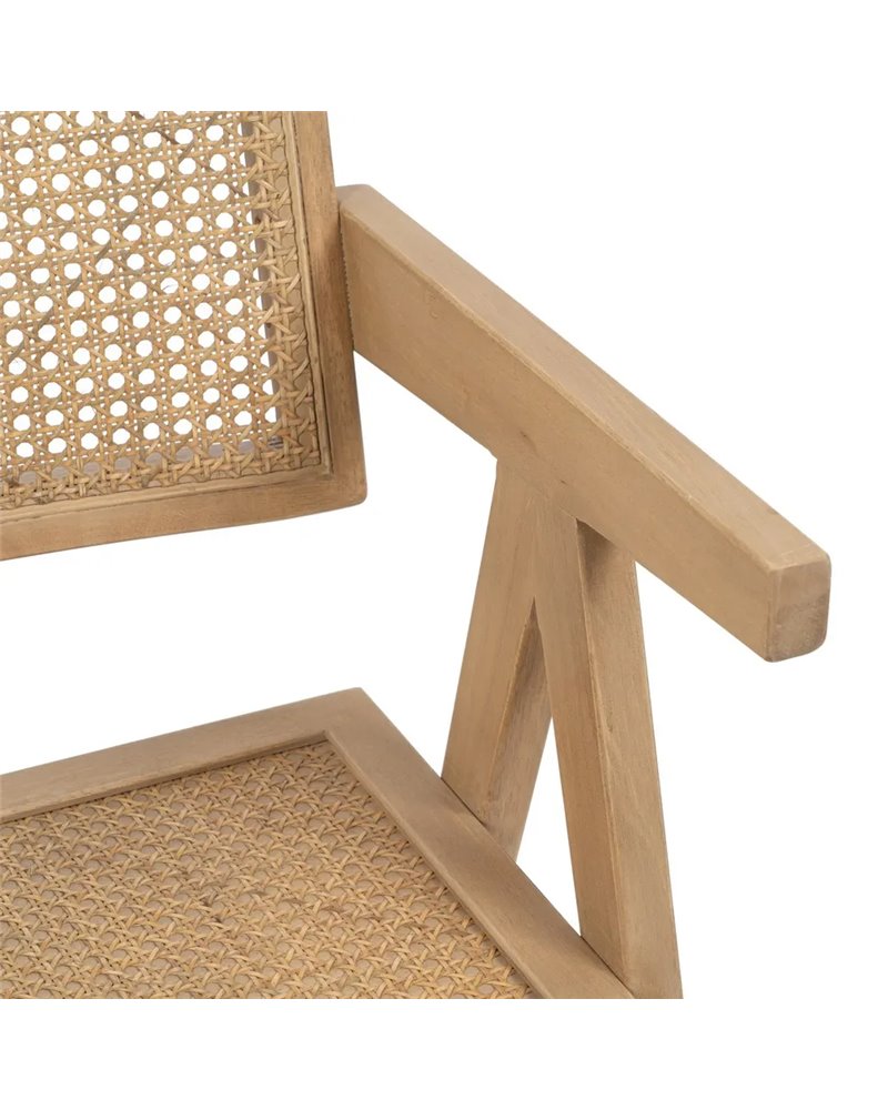 SILLA NATURAL MADERA CONTRACT 52,50 X 54 X 86 CM