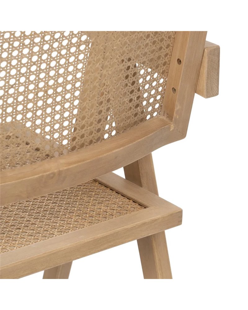 SILLA NATURAL MADERA CONTRACT 52,50 X 54 X 86 CM