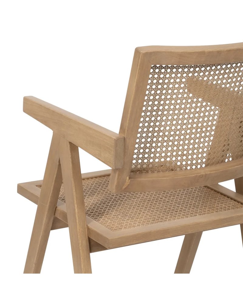 SILLA NATURAL MADERA CONTRACT 52,50 X 54 X 86 CM