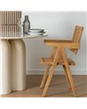 SILLA NATURAL MADERA CONTRACT 52,50 X 54 X 86 CM