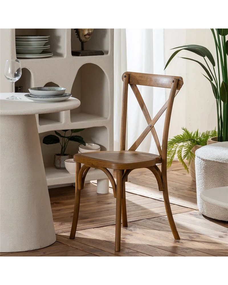 SILLA MARRÓN POLIPROPILENO CONTRACT 50 X 41,50 X 89 CM