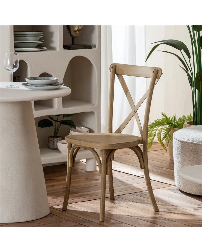 SILLA NATURAL POLIPROPILENO CONTRACT 50 X 41,50 X 89 CM