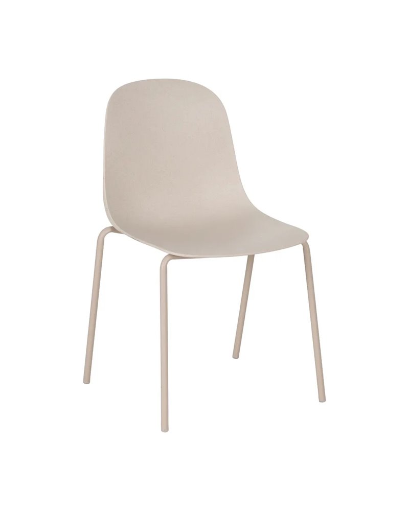 IXIA REF.-611263SILLA BEIGE PP-METAL EXTERIOR 50 X 53 X 85 CM
