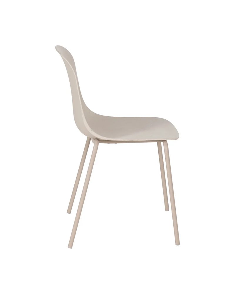 IXIA REF.-611263SILLA BEIGE PP-METAL EXTERIOR 50 X 53 X 85 CM