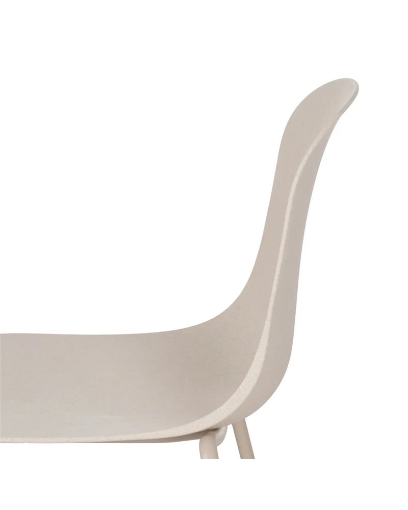 IXIA REF.-611263SILLA BEIGE PP-METAL EXTERIOR 50 X 53 X 85 CM