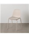 SILLA BEIGE PP-METAL EXTERIOR 50 X 53 X 85 CM