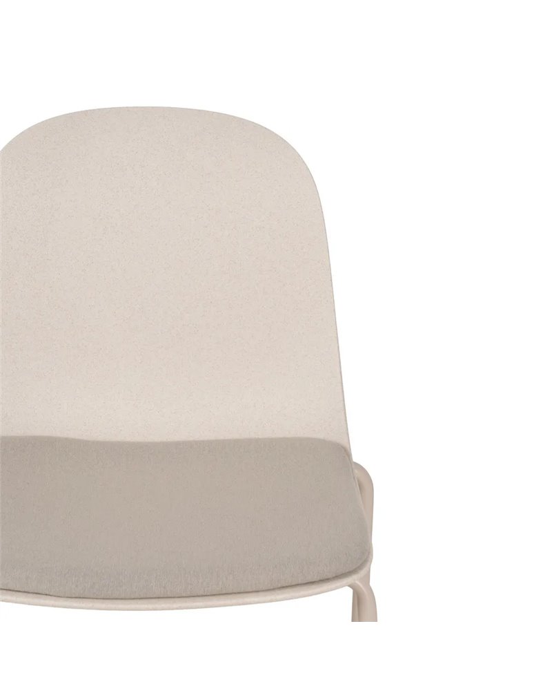 SILLA BEIGE PP-METAL EXTERIOR 50 X 53 X 85 CM