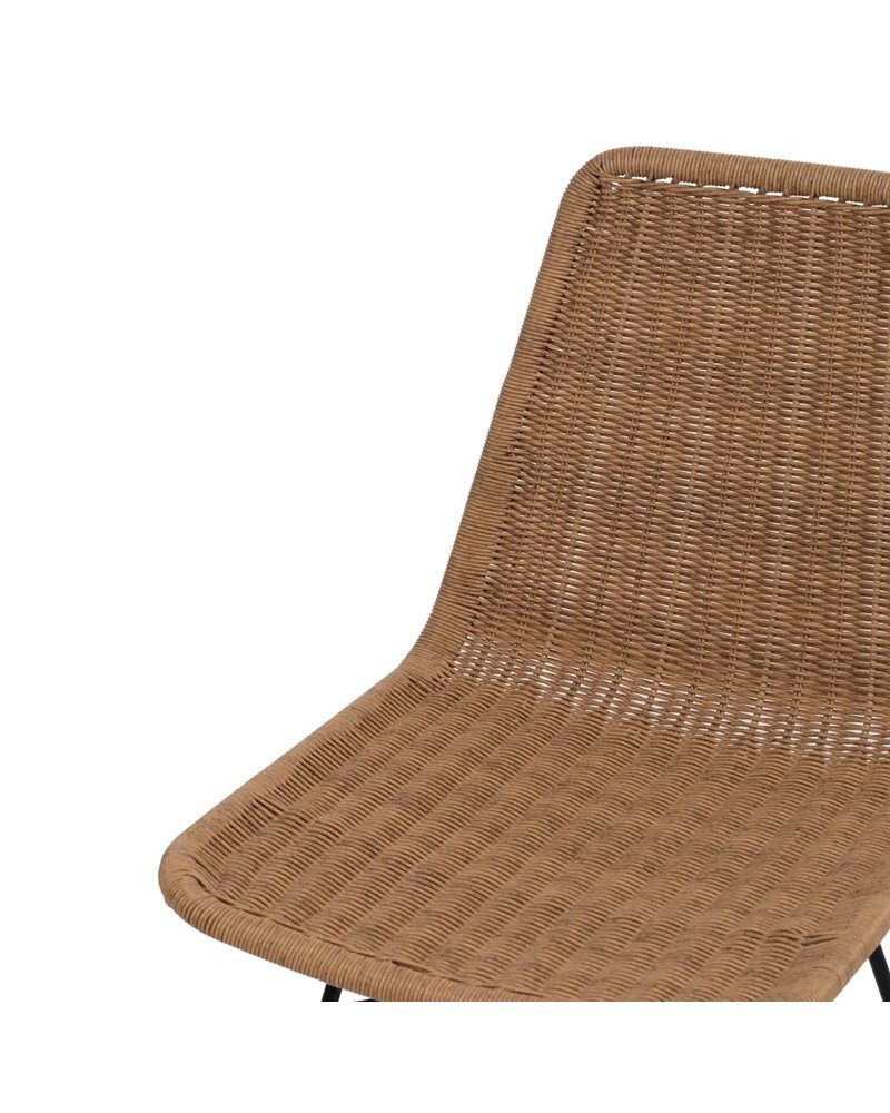 SILLA NATURAL PE-ACERO SALÓN 47 X 59 X 84 CM