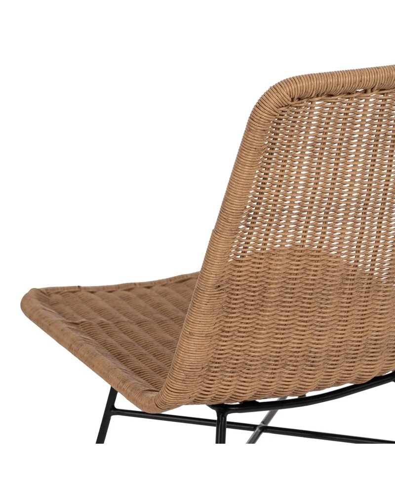 SILLA NATURAL PE-ACERO SALÓN 47 X 59 X 84 CM