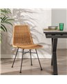 SILLA NATURAL PE-ACERO SALÓN 47 X 59 X 84 CM