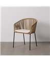 SILLA NATURAL PE-ACERO SALÓN 55 X 54 X 79 CM