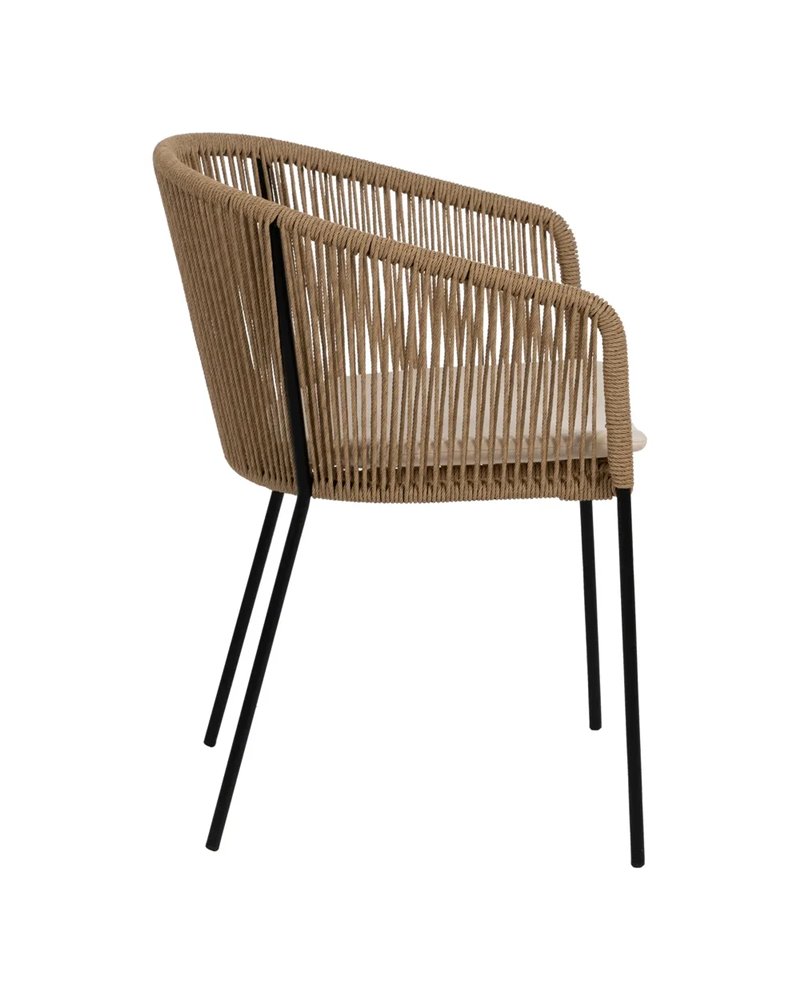 SILLA NATURAL PE-ACERO SALÓN 55 X 54 X 79 CM