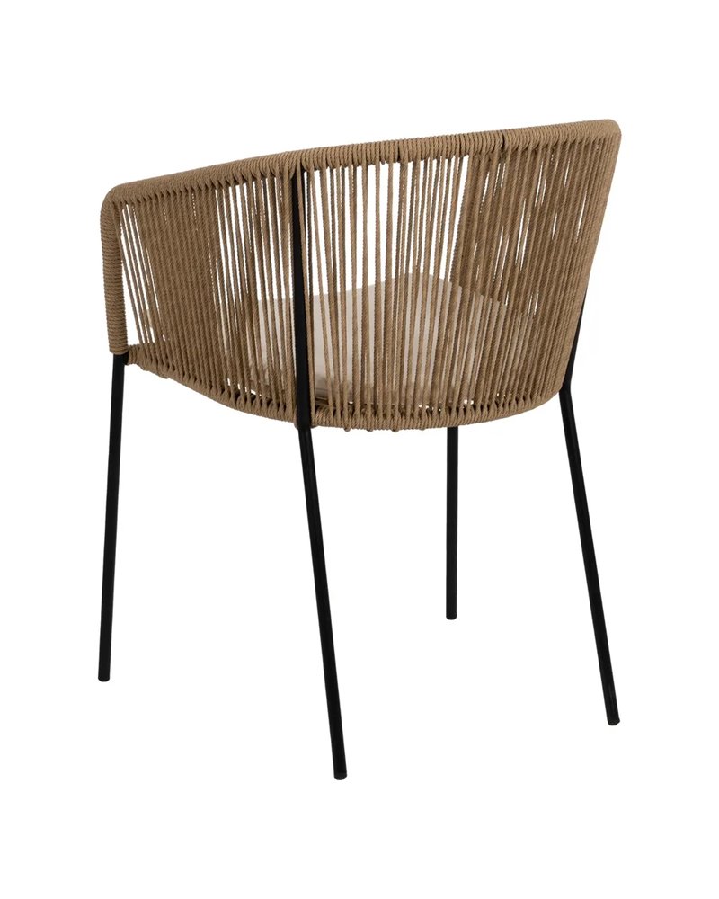 SILLA NATURAL PE-ACERO SALÓN 55 X 54 X 79 CM