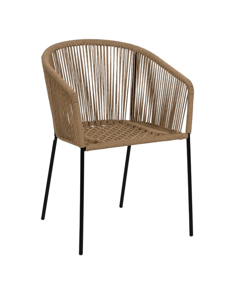 SILLA NATURAL PE-ACERO SALÓN 55 X 54 X 79 CM