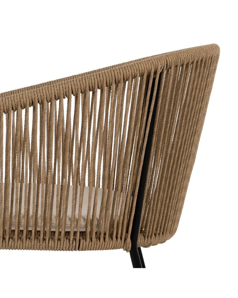 SILLA NATURAL PE-ACERO SALÓN 55 X 54 X 79 CM