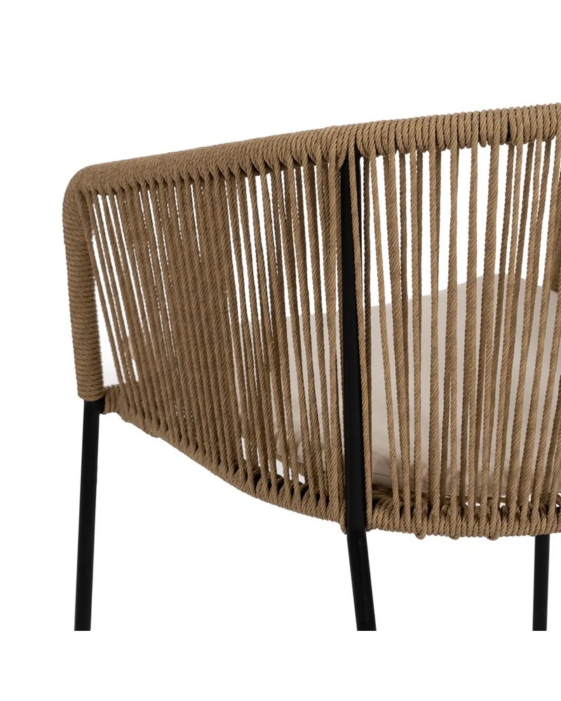 SILLA NATURAL PE-ACERO SALÓN 55 X 54 X 79 CM