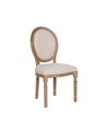SILLA NATURAL-BLANCO TEJIDO-MADERA SALÓN 44 X 46 X 95 CM