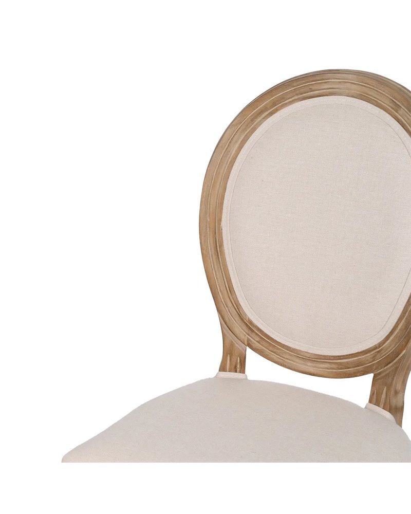 SILLA NATURAL-BLANCO TEJIDO-MADERA SALÓN 44 X 46 X 95 CM