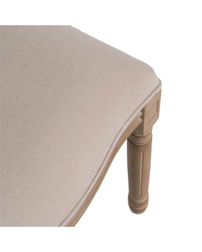 SILLA NATURAL-BLANCO TEJIDO-MADERA SALÓN 44 X 46 X 95 CM
