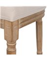SILLA NATURAL-BLANCO TEJIDO-MADERA SALÓN 44 X 46 X 95 CM