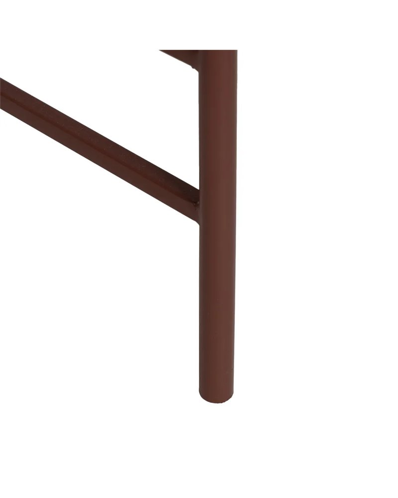 MESITA TEJA METAL-CRISTAL 55 X 47 X 54 CM