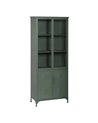 VITRINA VERDE MENTA METAL-CRISTAL 72 X 35 X 178 CM