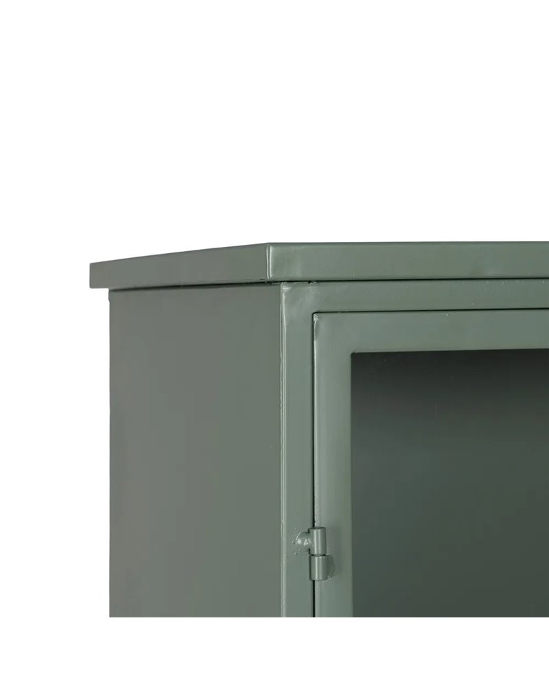 VITRINA VERDE MENTA METAL-CRISTAL 72 X 35 X 178 CM