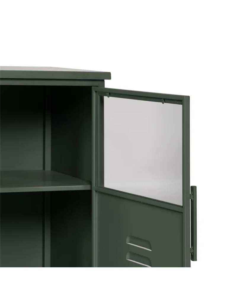 VITRINA VERDE MENTA METAL-CRISTAL 72 X 35 X 178 CM