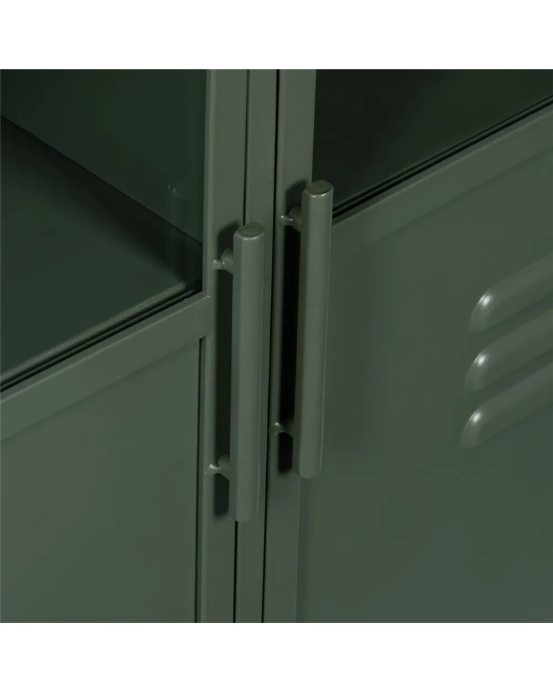 VITRINA VERDE MENTA METAL-CRISTAL 72 X 35 X 178 CM