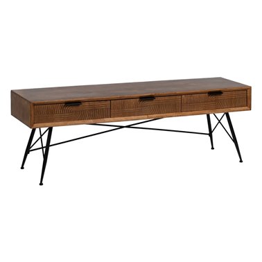 TABLE BASSE BRUN-NOIR...