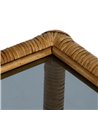 MESA AUXILIAR NATURAL RATÁN / CRISTAL 50 X 50 X 45 CM