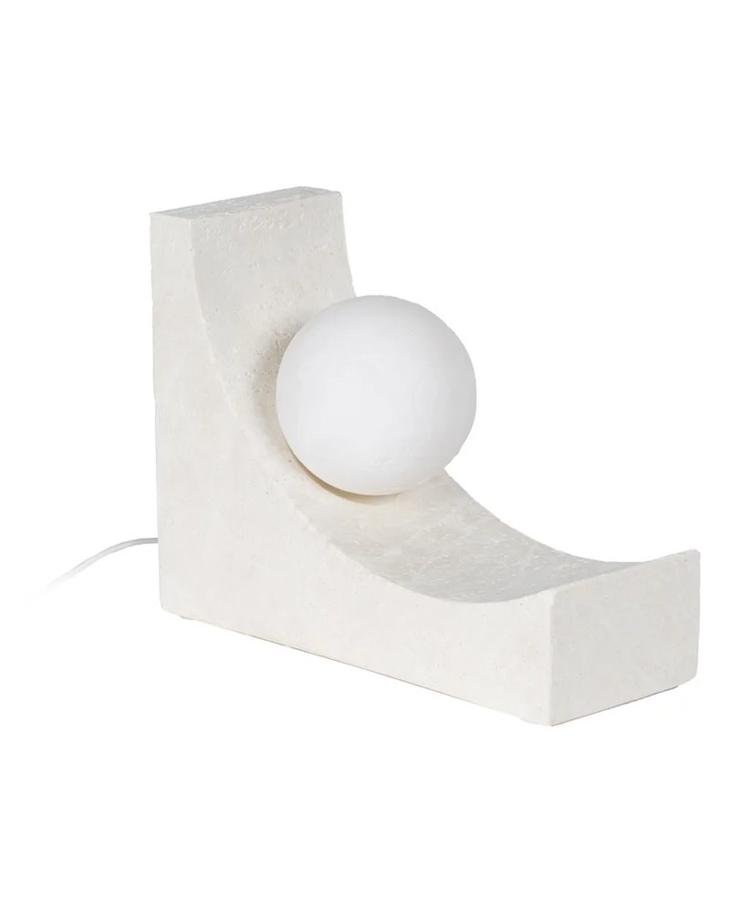 LÁMPARA MESA BLANCO POLIRESINA 26,50 X 10 X 19,50 CM LÁMPARA MESA BLANCO POLIRESINA 26,50 X 10 X 19,50 CM