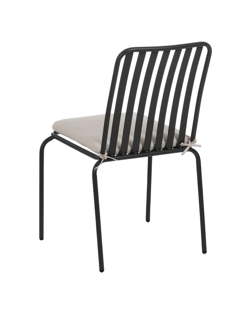 SILLA ANTRACITA ACERO EXTERIOR 52 X 57 X 87 CM